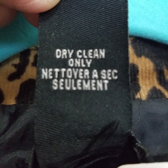 VINTAGE LEOPARD PRINT CORDUROY COAT BY CHAPTER ONE ~ SIZE 10 NWT - Picture 9 of 9